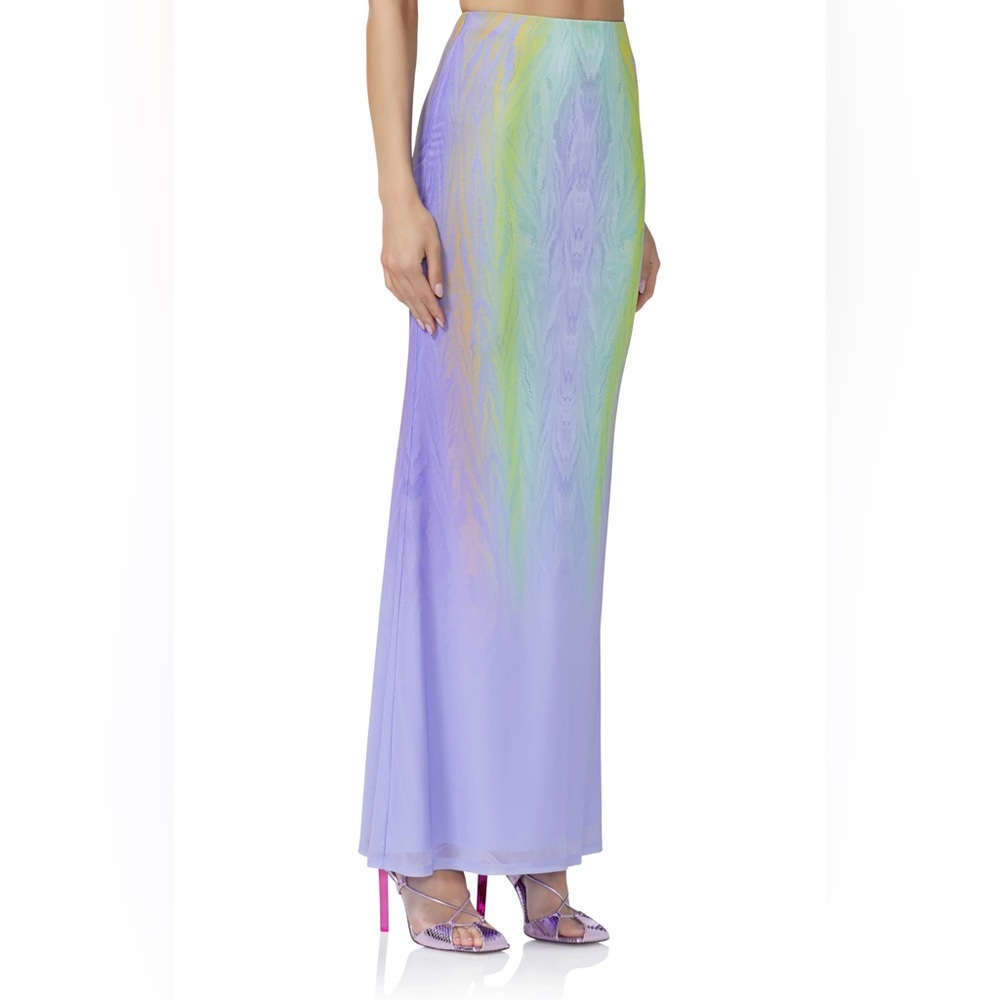 Bloomingdale's Pastel Placed Citrus Swirl Maxi Skirt - Picture 4 of 7